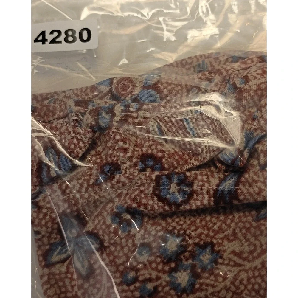 Threshold 4pc Floral Ruffle Placemats and Napkins Set Terracotta Blue Cotton